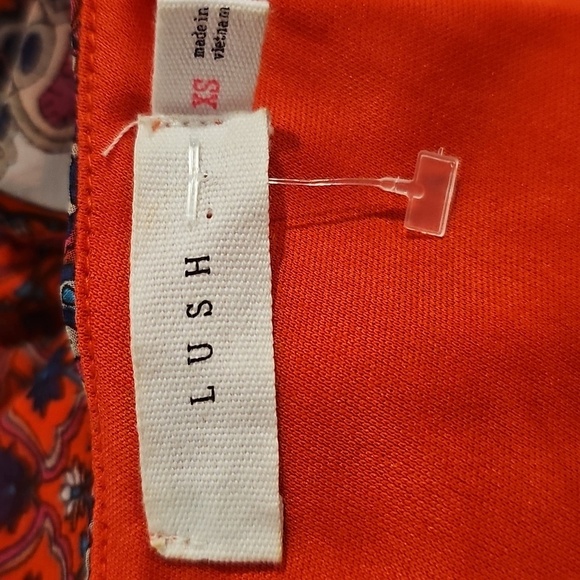 Lush Chiffon Sleeveless Pleated Blouson Mini Skater Dress Sz XS - Picture 8 of 10